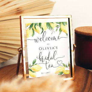 Citrus Bridal Tea Welcome Foam Board Poster