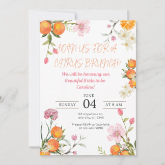 Citrus Brunch Bridal Shower Invite