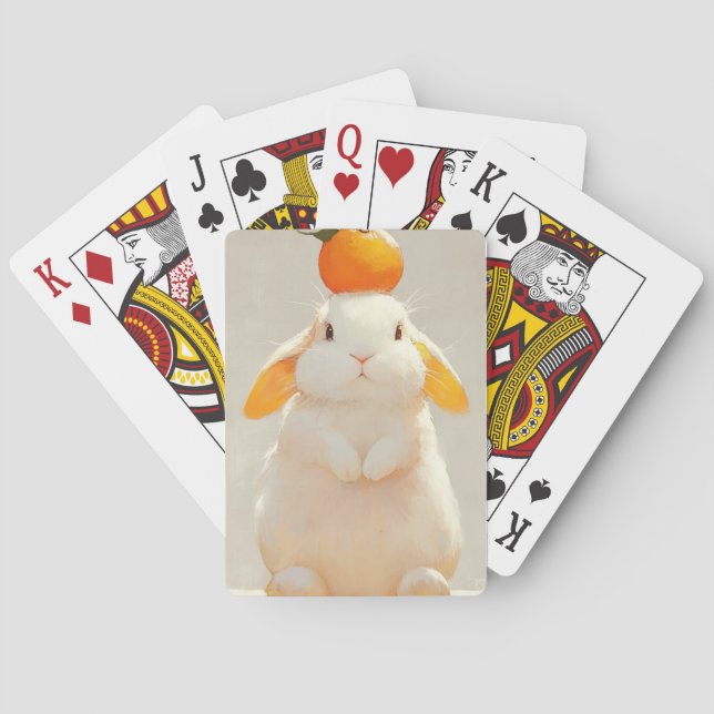 Citrus Bunny: A Sweet Balance Playing Cards (Back)