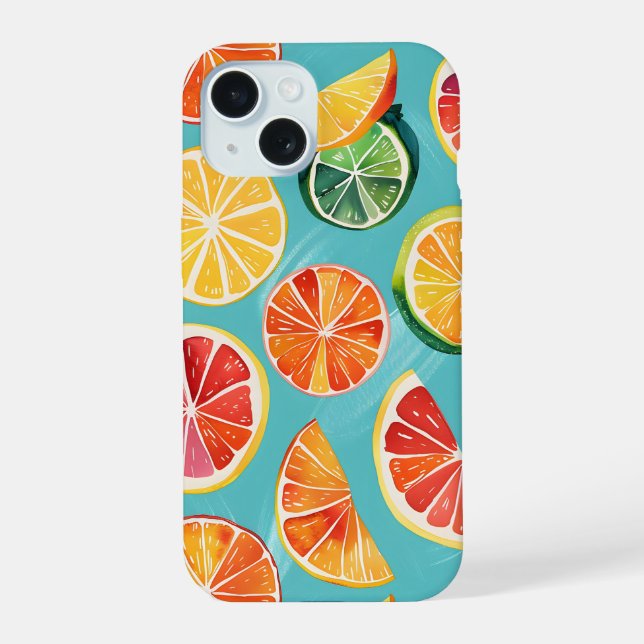 Citrus Burst iPhone 15 Case (Back)