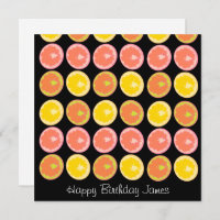 Citrus Candy Lemon Fruit Pattern Birthday