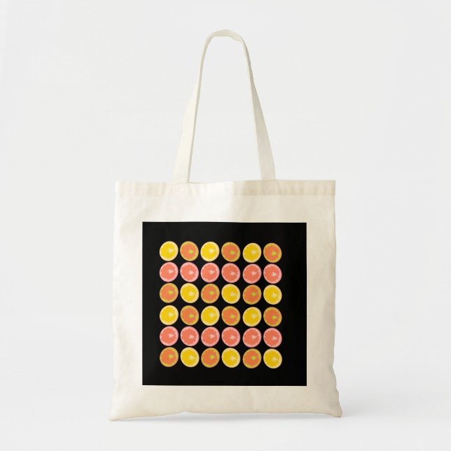 Citrus Candy Lemon Fruit Pattern  Tote Bag (Front)
