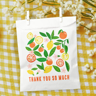 Citrus Celebration Custom BABY SHOWER Thank You Favour Bags