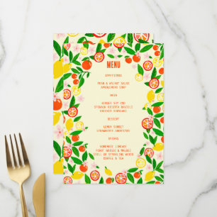 Citrus Celebration CUSTOM Bridal Summer Fruit Menu