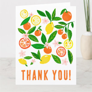 Citrus Celebration Custom Colourful Bold Large Thank You Card