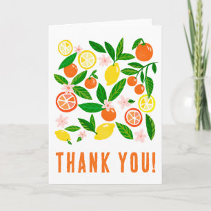 Citrus Celebration Custom Colourful Bold Thank You Card