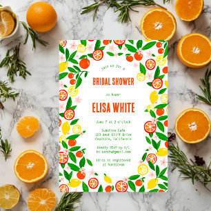 Citrus Celebration CUSTOM Summer BRIDAL SHOWER Invitation