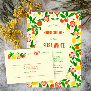 Citrus Celebration CUSTOM Summer BRIDAL SHOWER RSVP Card