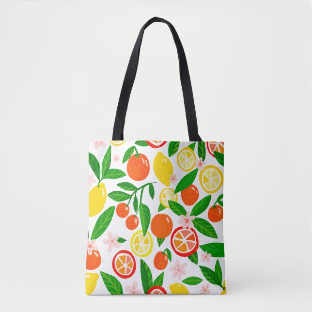 Citrus Celebration Fruits Groceries Farmers Market Tote Bag (Front)