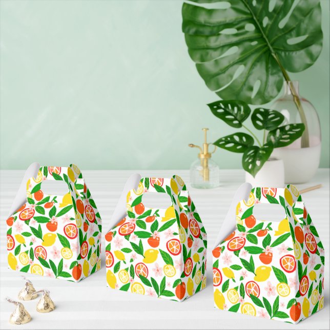Citrus Celebration Lemons Oranges Baby Shower Cute Favour Box (Multiple)