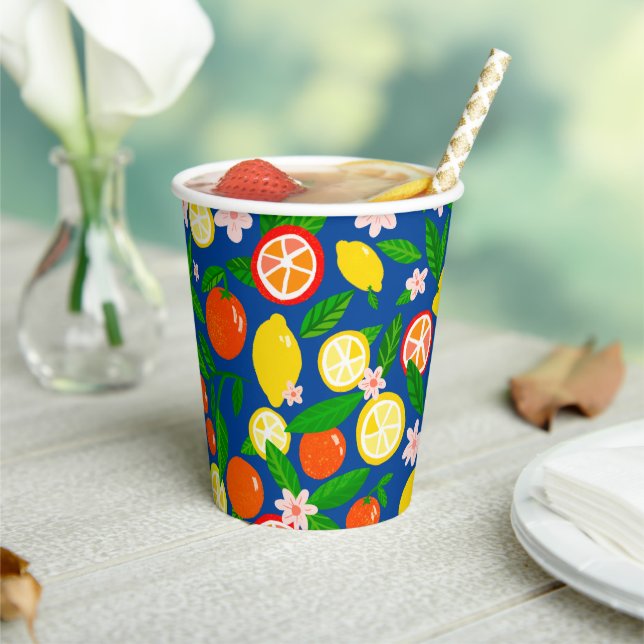 Citrus Celebration Lemons Oranges Baby Shower  Paper Cups (Insitu)