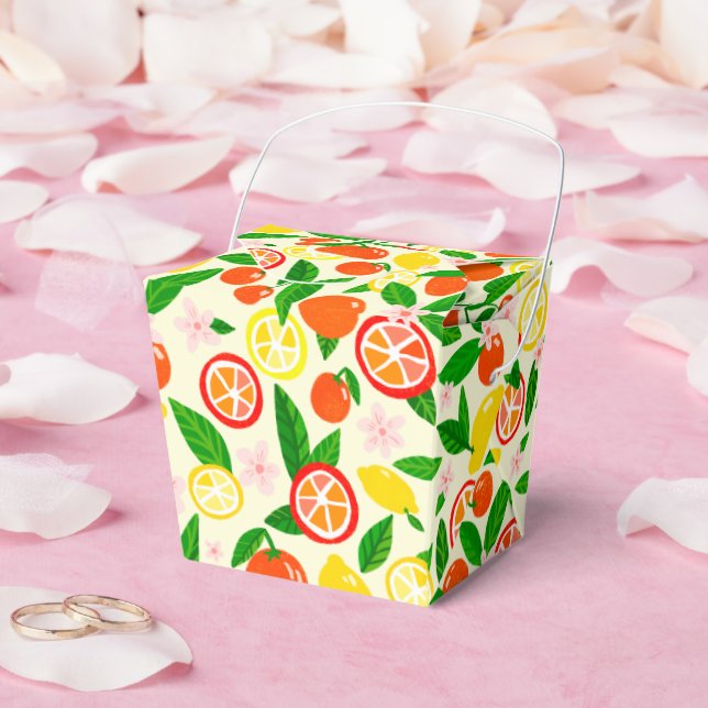 Citrus Celebration Lemons Oranges Bridal Shower Favour Box (Wedding)