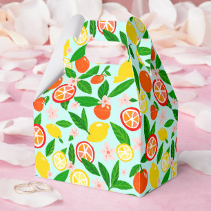 Citrus Celebration Lemons Oranges Bridal Shower Favour Box