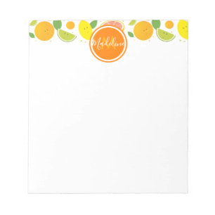 Citrus Characters Leaf Pattern Name Initial Notepad