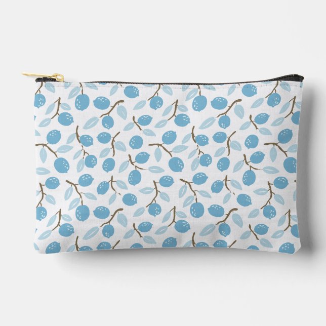 Citrus Charm Blue Accessory Pouch (Front)