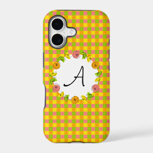 Citrus Circle Check 'Monogram' iPhone case