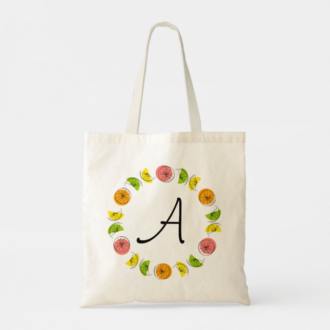 Citrus Circle 'monogram' two sided tote bag (Back)