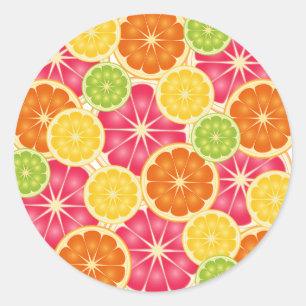 Citrus Classic Round Sticker