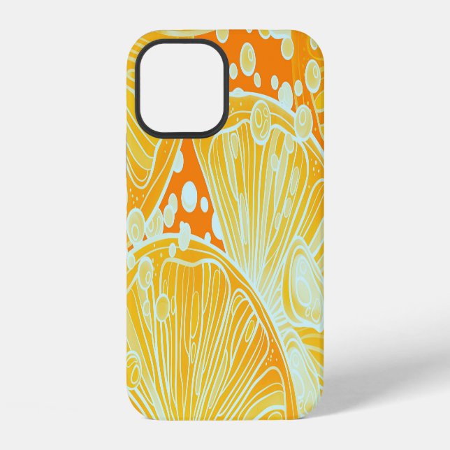 Citrus Cocktail: Sparkling Water Pattern iPhone Case (Back)