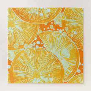 Citrus Cocktail: Sparkling Water Pattern Jigsaw Puzzle