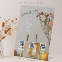 Citrus | Cocktails | QR Code | Payment Sign