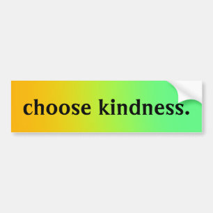 Citrus Colors Gradient "Choose Kindness" Bumper Sticker