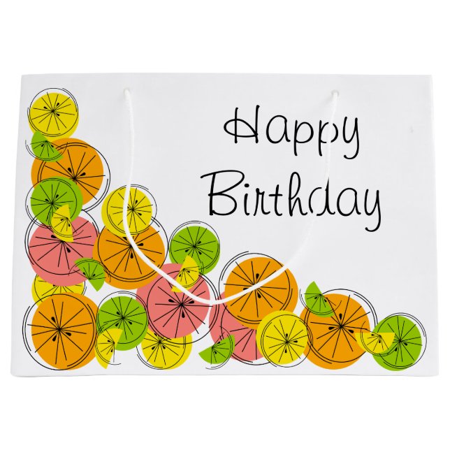 Citrus Corner Happy Birthday gift bag large (Front)