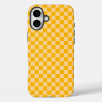 Citrus cream checkered board pattern