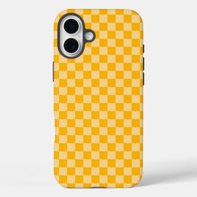 Citrus cream checkered board pattern Case-Mate iPhone case (Back)