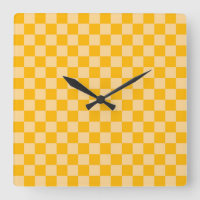Citrus cream checkered board pattern