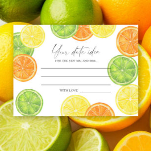 Citrus - Date night ideas \ Date jar Enclosure Card