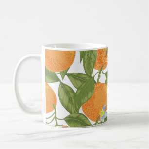 Citrus Delight: Mandarin Vintage Pattern Coffee Mug