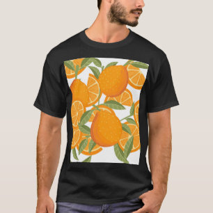 Citrus Delight: Orange Fruit Pattern T-Shirt