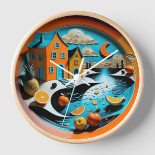 Citrus Dreamscape Clock
