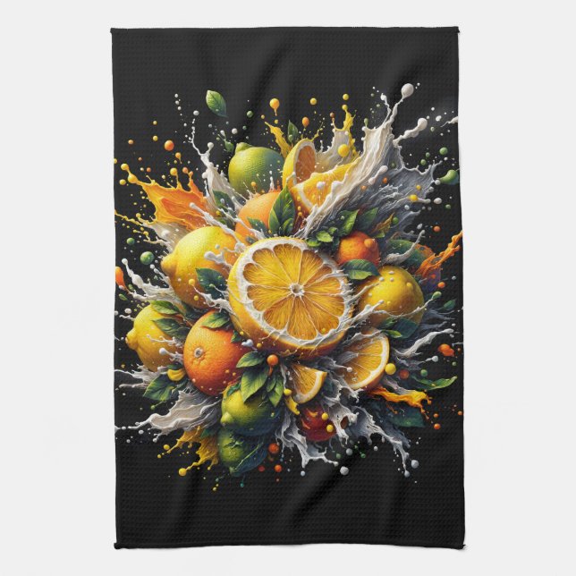 Citrus Explosion Tea Towel (Vertical)