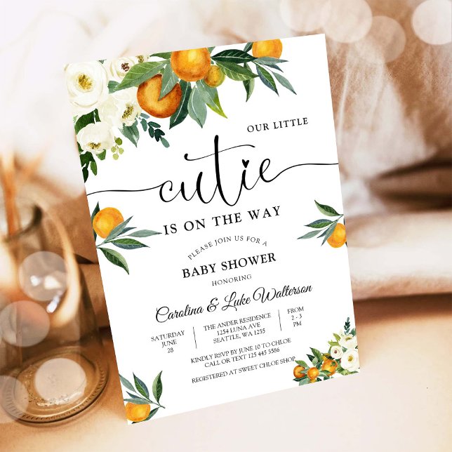 Citrus Floral Baby Shower Invitation (Creator Uploaded)