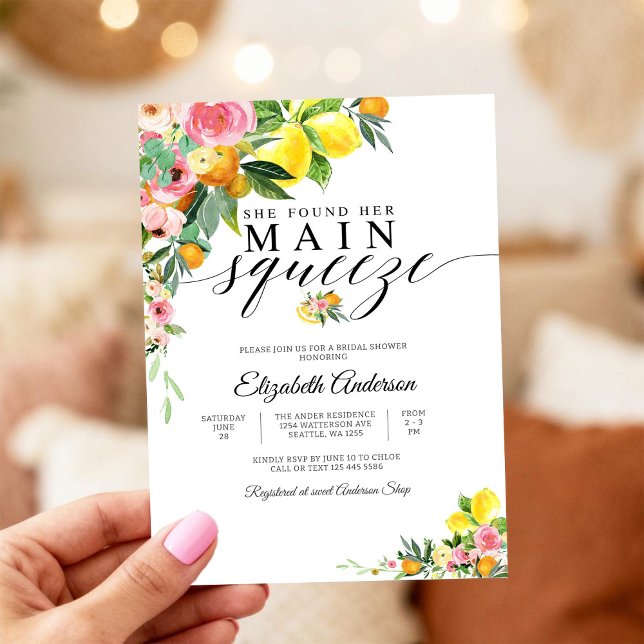 Citrus Floral Bridal Shower Invitation (Creator Uploaded)