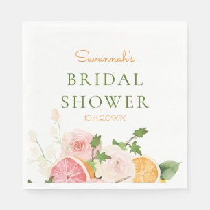 Citrus Floral Bridal Shower Napkin