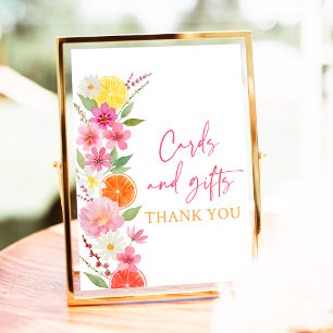Citrus Floral Cards & Gifts Bridal Shower Poster