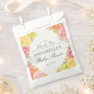 Citrus Floral Little Cutie Baby Shower Dessert Favour Bags
