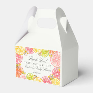 Citrus Floral Little Cutie Baby Shower Thank You Favour Box