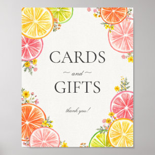 Citrus Floral Little Cutie Cards and Gifts Sign