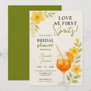 Citrus Floral Spritz Bridal Shower Theme Invitation