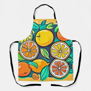Citrus Fruit Art Design Apron