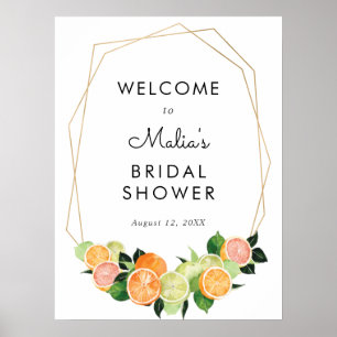 Citrus Fruit Cutie Bridal Shower Welcome Sign