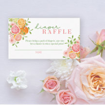 Citrus Fruit & Flowers Diaper Raffle
