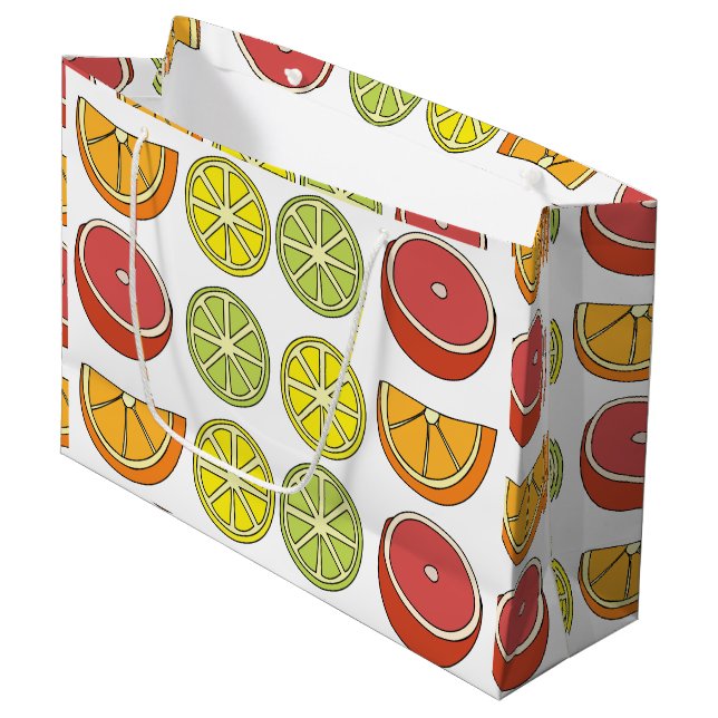 Citrus Fruit  Large Gift Bag (Front Angled)