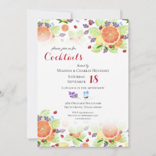 Citrus Fruit Mix Cocktail Party Invitation