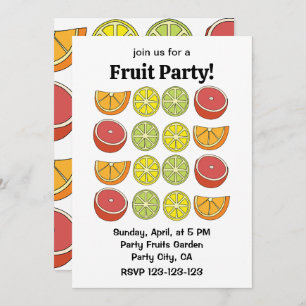 Citrus Fruit Party  Invitation