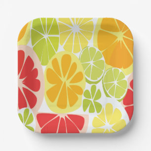 Citrus Fruit Party Paper Plate